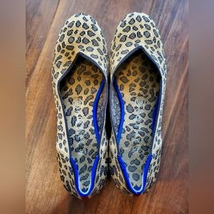 Rothy's Leopard Print Slip-On Round Toe Shoes Flats Animal Print Size 8 RETIRED